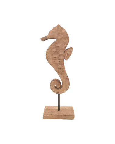 ESCULTURA CABALLITO DE MAR MADERA 10X6X28 CM