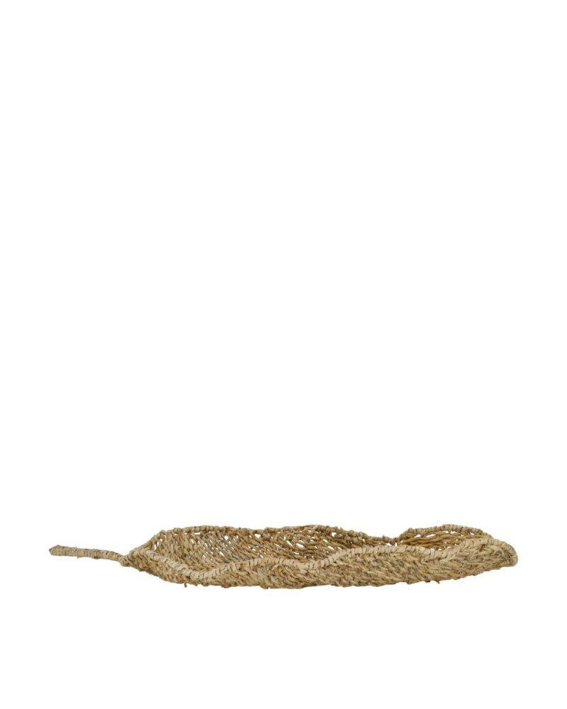 BANDEJA HOJA SEAGRASS 76X27X8 CM