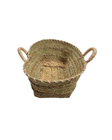 LEÑERO ESPARTO REFORZADO ASAS PITA 50X37X20 CM