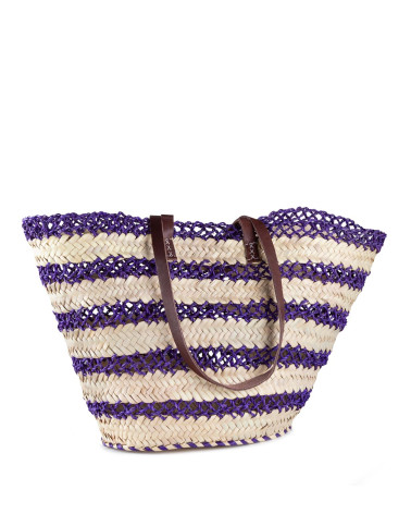 CAPAZO PALMA FRANJAS VIOLETAS 50X30 CM