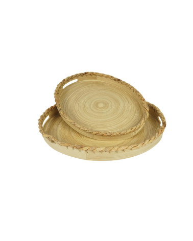 BANDEJA BAMBÚ OVAL 43X33X5 CM