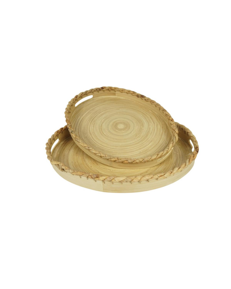 BANDEJA BAMBÚ OVAL 43X33X5 CM