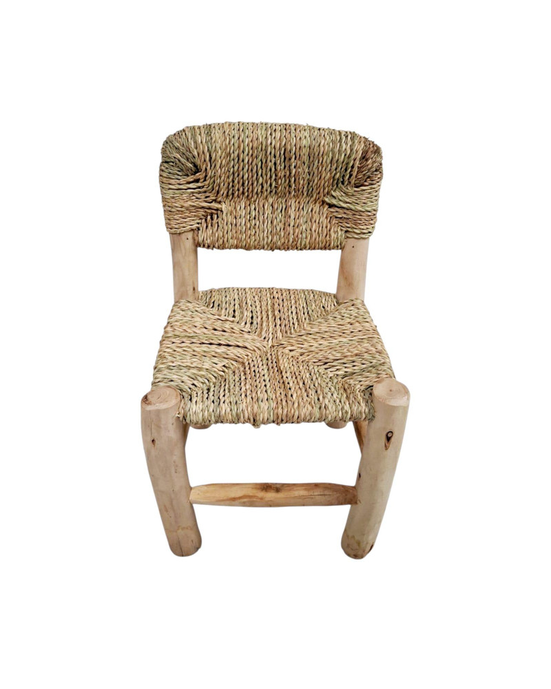 SILLA MADERA RESPALDO CUERDA 33X33X30/53 CM