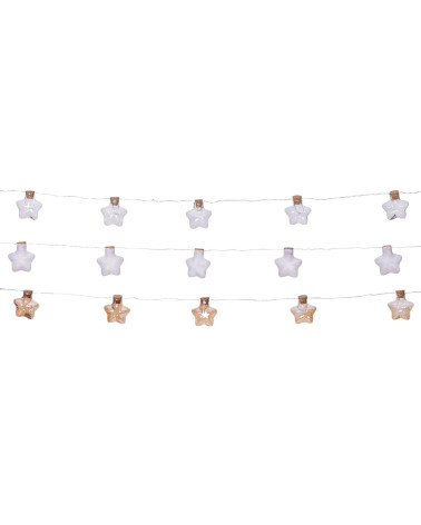 GUIRNALDA 12 ESTRELLAS LED SURTIDAS 110 CM