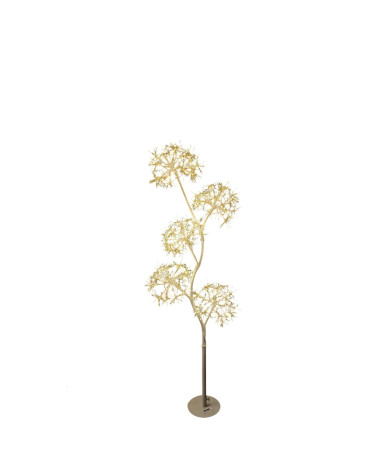 ARBOL 5 ESFERAS LUZ BLANCO D45X120 CM