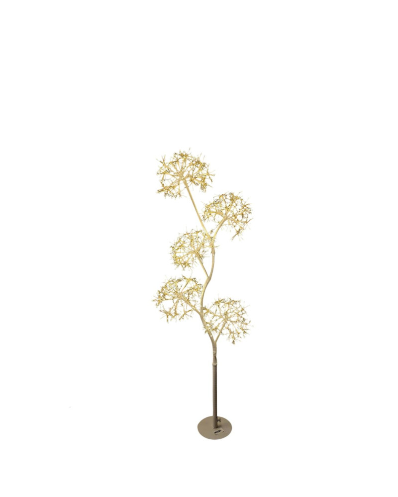 ARBOL 5 ESFERAS LUZ BLANCO D45X120 CM