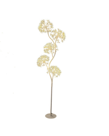 ARBOL 5 ESFERAS LUZ BLANCO D55X170 CM