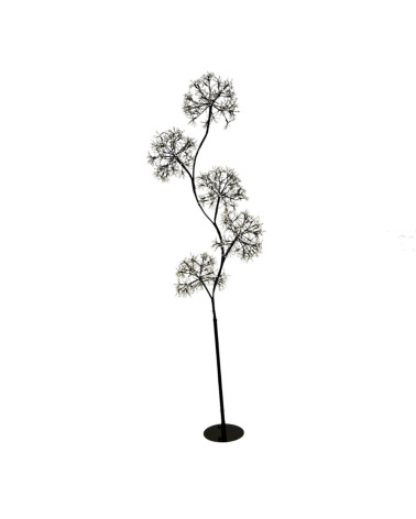 ARBOL 5 ESFERAS LUZ MARRON D55X170 CM