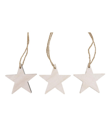 ESTRELLA MADERA 7X7 CM 10 PZS
