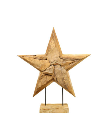 ESTRELLA TEKA CON PEDESTAL 55X12X68 CM