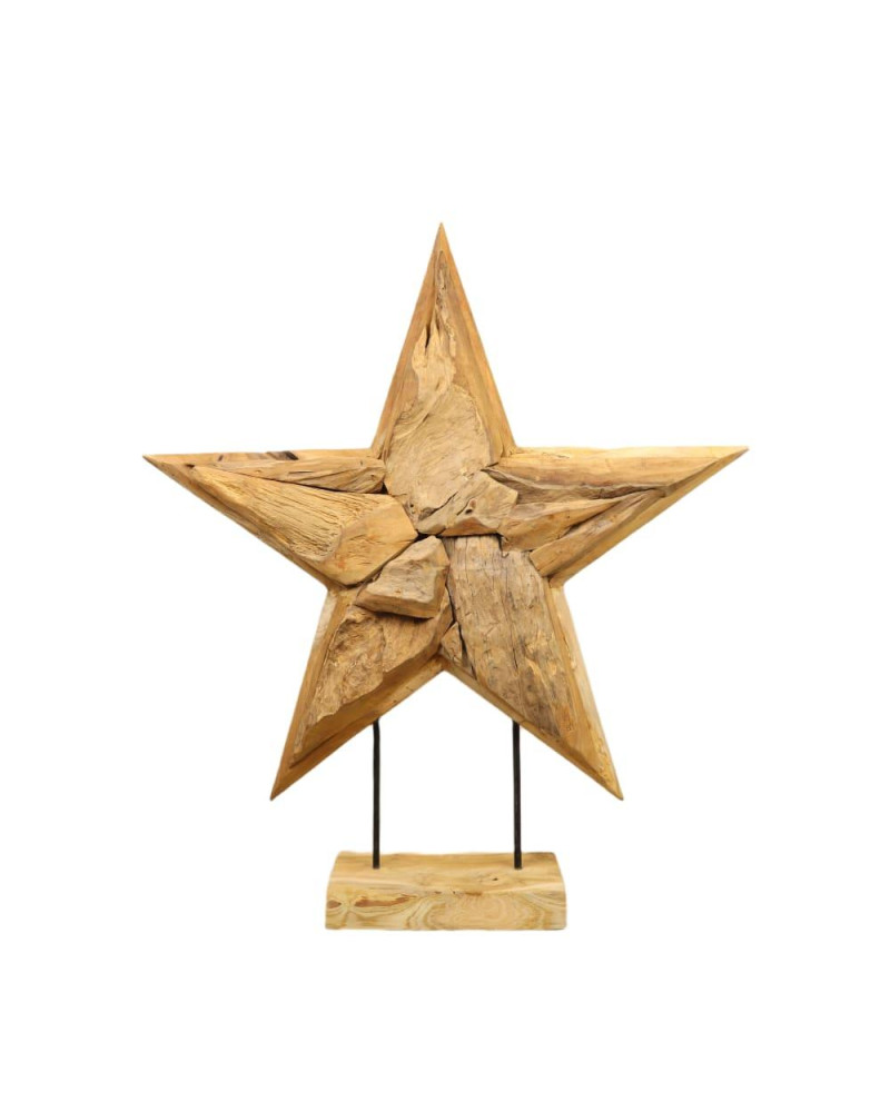 ESTRELLA TEKA CON PEDESTAL 55X12X68 CM