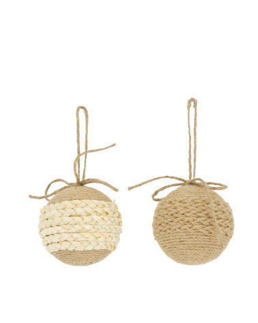 BOLA COLGANTE JUTE NATURAL 9 CM A/2