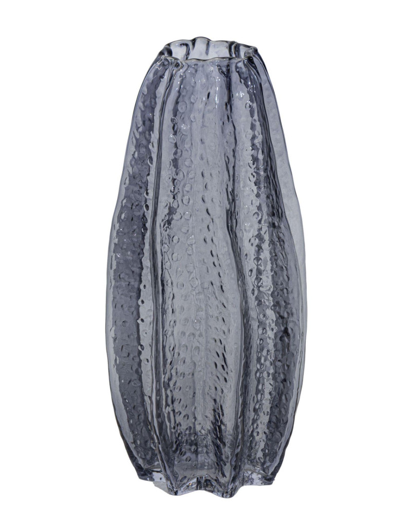 JARRÓN CRISTAL GRIS D16X34.5 CM