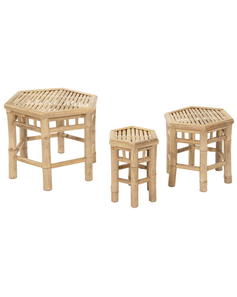 PEDESTALES BAMBU SET3 50X43X40 CM