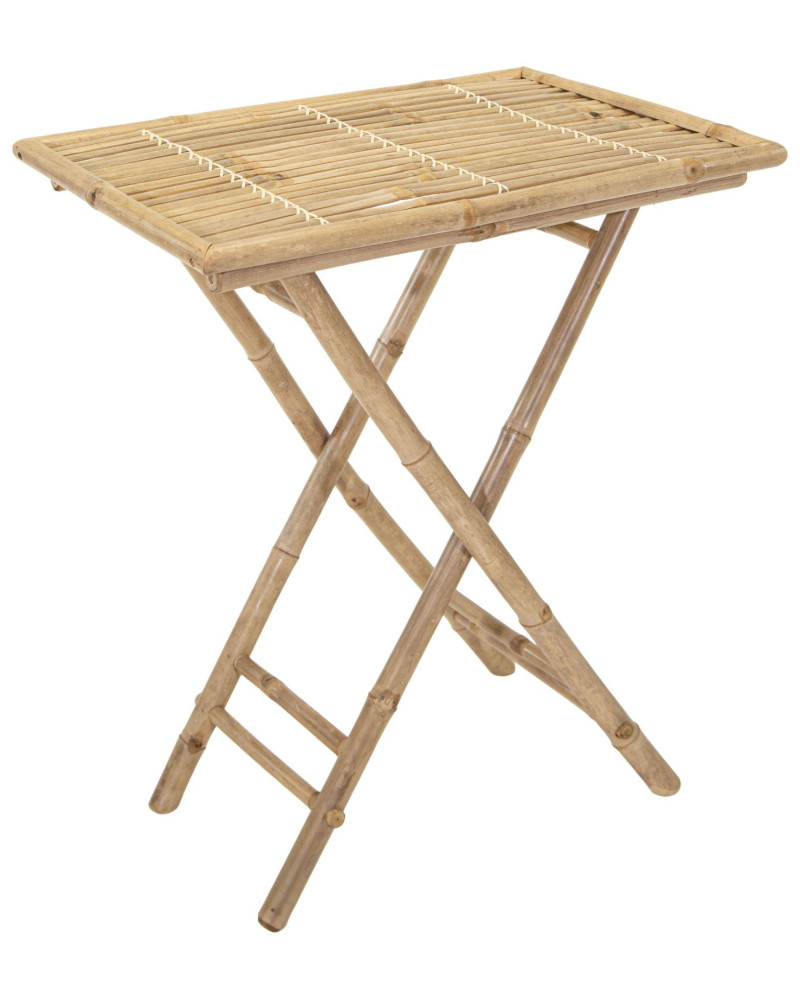 MESA AUXILIAR BAMBU 63X43X74 CM