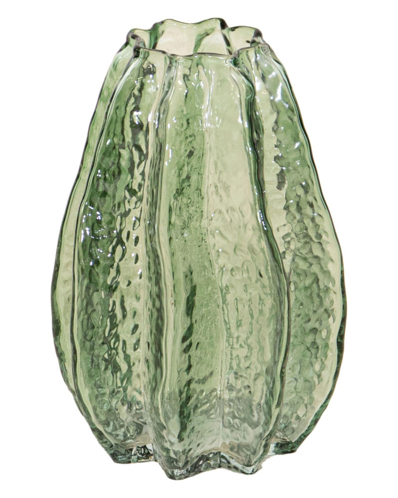 JARRÓN CRISTAL VERDE D14X20.5 CM