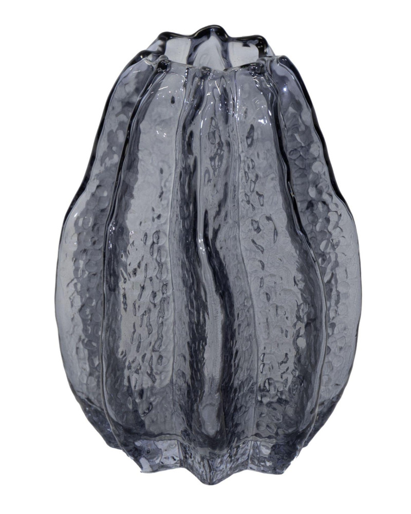 JARRÓN CRITAL GRIS D14X20.5 CM