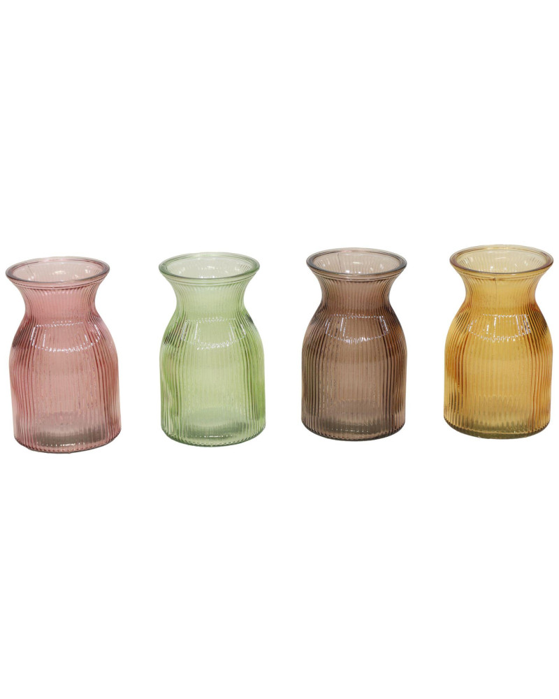 BOTELLA CRISTAL COLOR D12X20 CM SURTIDAS