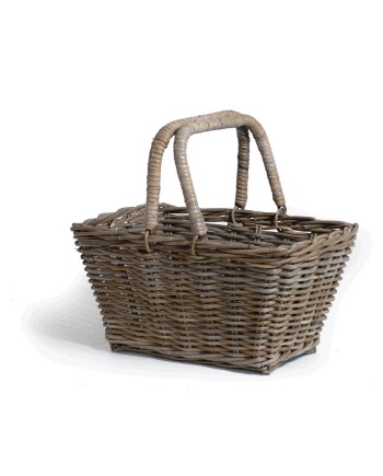 CESTA RATTAN ASAS PLEGABLES 46X33X24 CM