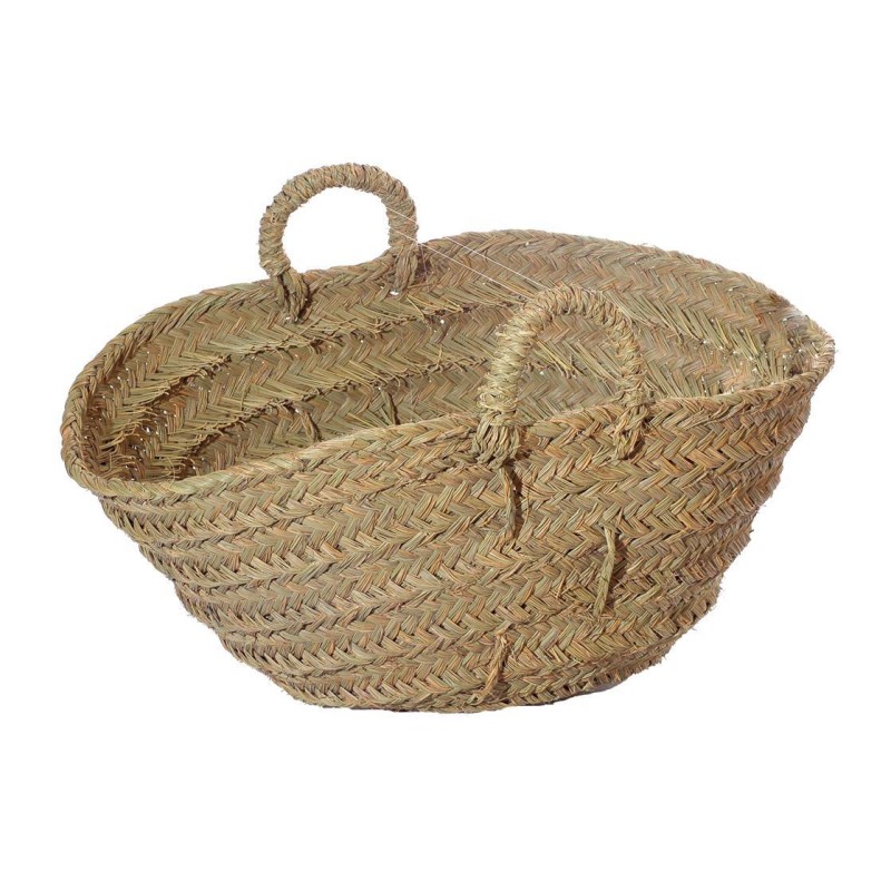 LEÑERO ESPARTO REDONDO GRANDE D66X27 CM