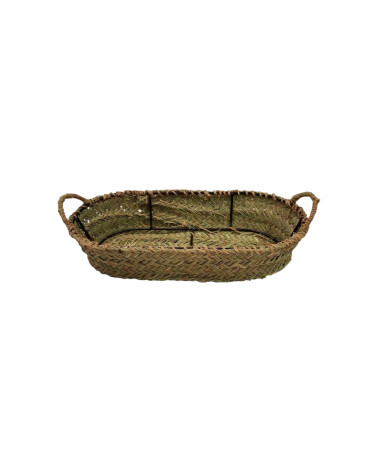 CESTA ESPARTO METAL OVAL 53X27X11 CM