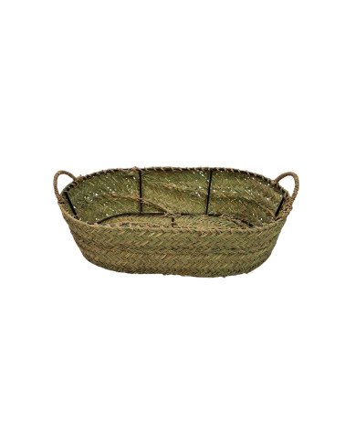 CESTA ESPARTO METAL OVAL 58X33X17 CM