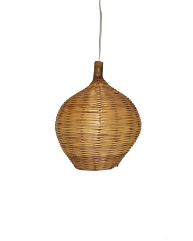 LÁMPARA BAMBÚ TECHO D20X24 CM