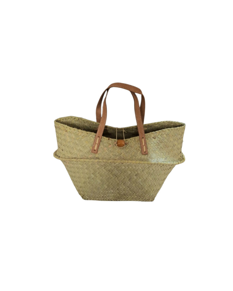 BOLSOS PANDAN REDONDO ASA PIEL D25X18 CM