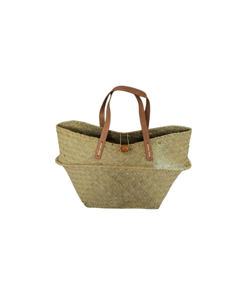 BOLSOS PANDAN REDONDO ASA PIEL D25X18 CM