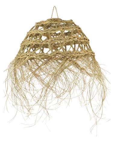 LÁMPARA ESPARTO REDONDA CALADA D60X40 CM