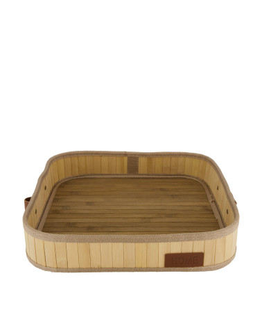 BANDEJA BAMBÚ CUADRADA 37X37X7 CM