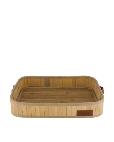 BANDEJA BAMBÚ RECTANGULAR 37X26X7 CM