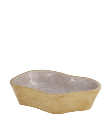 BOWL MADERA ESMALTADA 27X18X7.5 CM