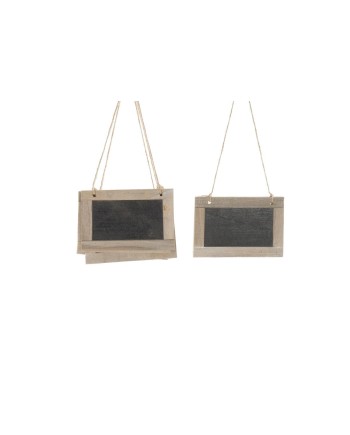 PIZARRA COLGAR MADERA PACK 5 UDS 15X10 CM