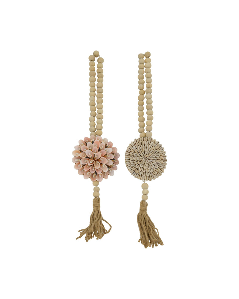 COLGANTE MACRAMÉ CONCHAS 12.5X2X50 CM SURT