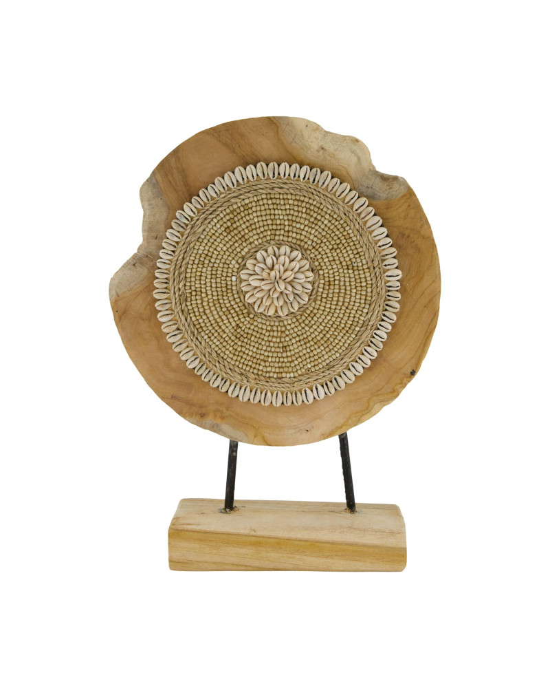 ESCULTURA TEKA CONCHAS REDONDA 28X8X38 CM