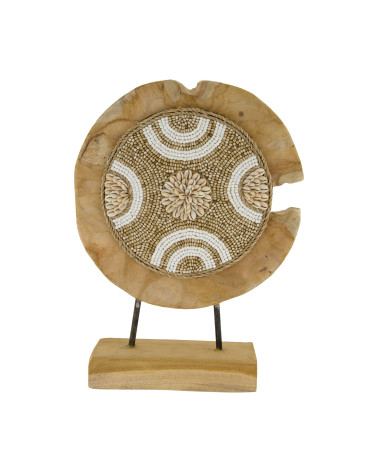 ESCULTURA TEKA CONCHAS REDONDA 28X8X38 CM
