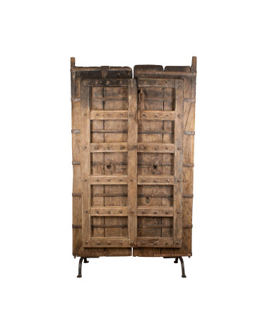 PUERTA DOBLE MADERA VINTAGE 98X99X190 CM