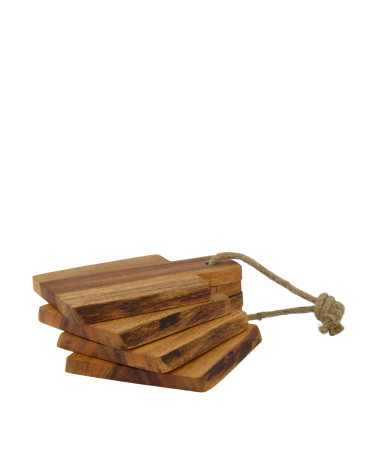 TABLAS MADERA ACACIA TRATADA 14X10X4 CM 4 PZS