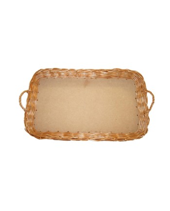 BANDEJA MIMBRE NACIONAL BUFF F/MADERA 44X33X7 CM (POR  ENCARGO PLAZO APROX 15 DIAS)