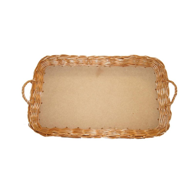 BANDEJA MIMBRE NACIONAL BUFF F/MADERA 44X33X7 CM (POR  ENCARGO PLAZO APROX 15 DIAS)
