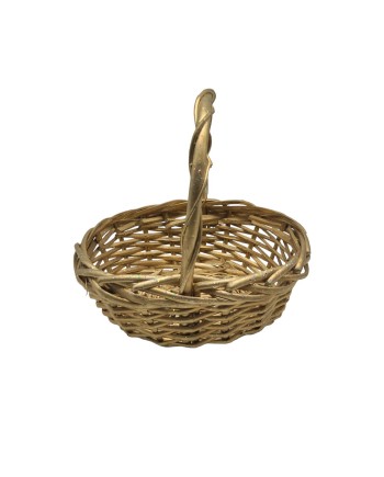 CESTA MIMBRE DORADA 24X22X27 CM