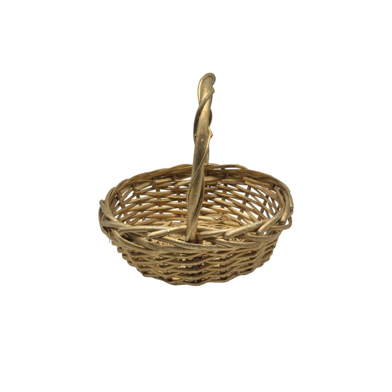 CESTA MIMBRE DORADA 24X22X27 CM
