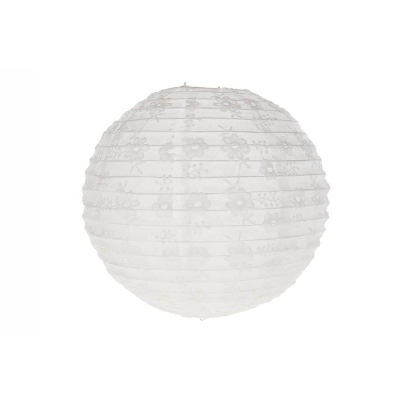 GLOBO PAPEL CON FLORES D30 CM