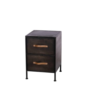 MUEBLE 2 CAJONES METAL 38X38X87.5 CM