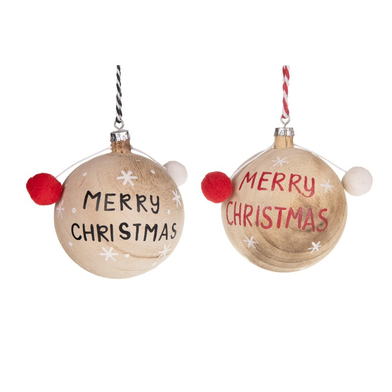 BOLA COLGANTE MADERA Ø8 CM 1 PZ