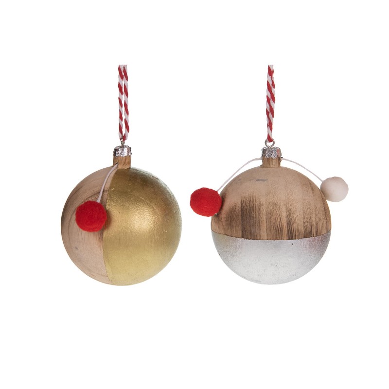 BOLA COLGANTE MADERA Ø8 CM 1 PZ