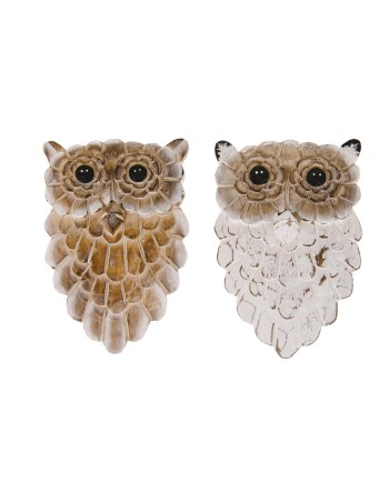 MURAL BUHO S MADERA 13X4X20 CM