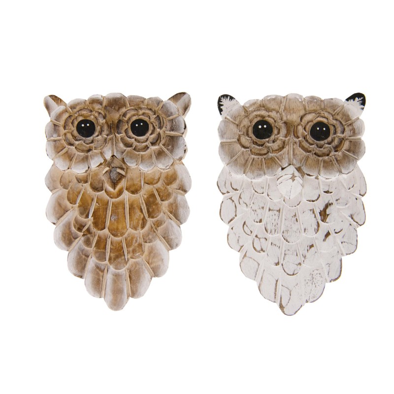 MURAL BUHO S MADERA 13X4X20 CM