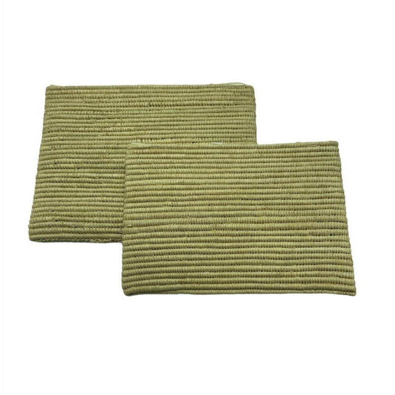 CARTERA RAFIA NATURAL 22X30 CM